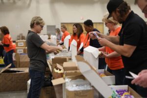 Putting together care packages