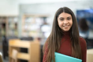 student smiling