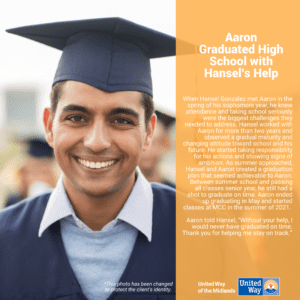 digital materials - Aaron Graduated high school with Hansel's help