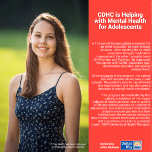 digital materials - graphic of CDHC helping with mental health for adolescents