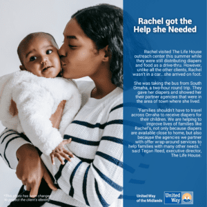 digital materials - graphic of Rachel getting the help she needed