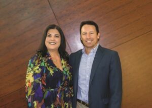 Shawna Forsberg and UWM Board Chair Cory Shaw 2022