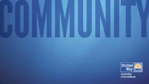 Community in Blue zoom background