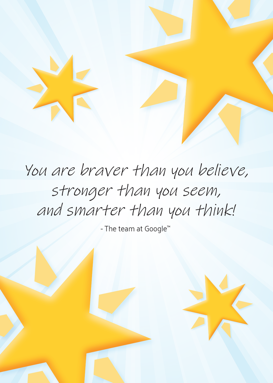 Google Encouragement Card